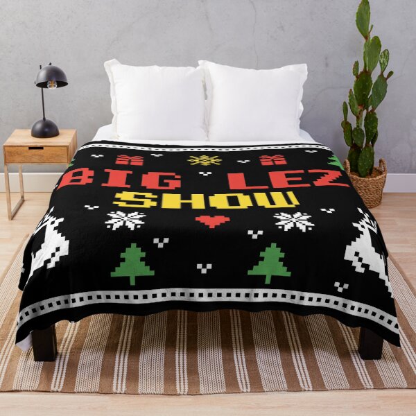 Item preview, Big lez show christmas gift colored ugly lovely sweater,  funny sweater, pixel artwork, 8bitart, funny bigfoot, designed and sold by SGS-.