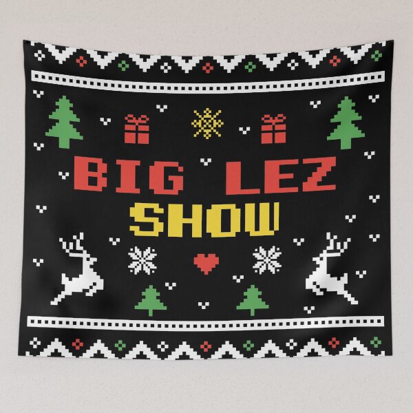 Item preview, Big lez show christmas gift colored ugly lovely sweater,  funny sweater, pixel artwork, 8bitart, funny bigfoot, designed and sold by SGS-.