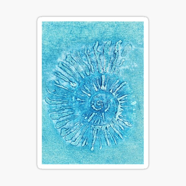 Ammonite in Turquoise Sticker