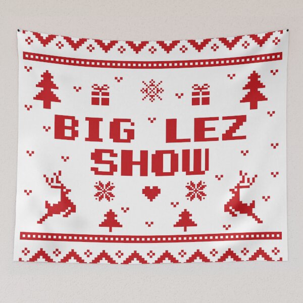 Item preview, Big lez show christmas gift red ugly lovely sweater,  funny sweater, pixel artwork, 8bitart, funny bigfoot, designed and sold by SGS-.