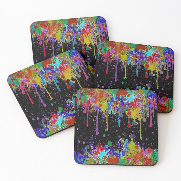 Item preview, Crazy Multicolored Each Other Running Splashes 3 designed and sold by EDDArt.