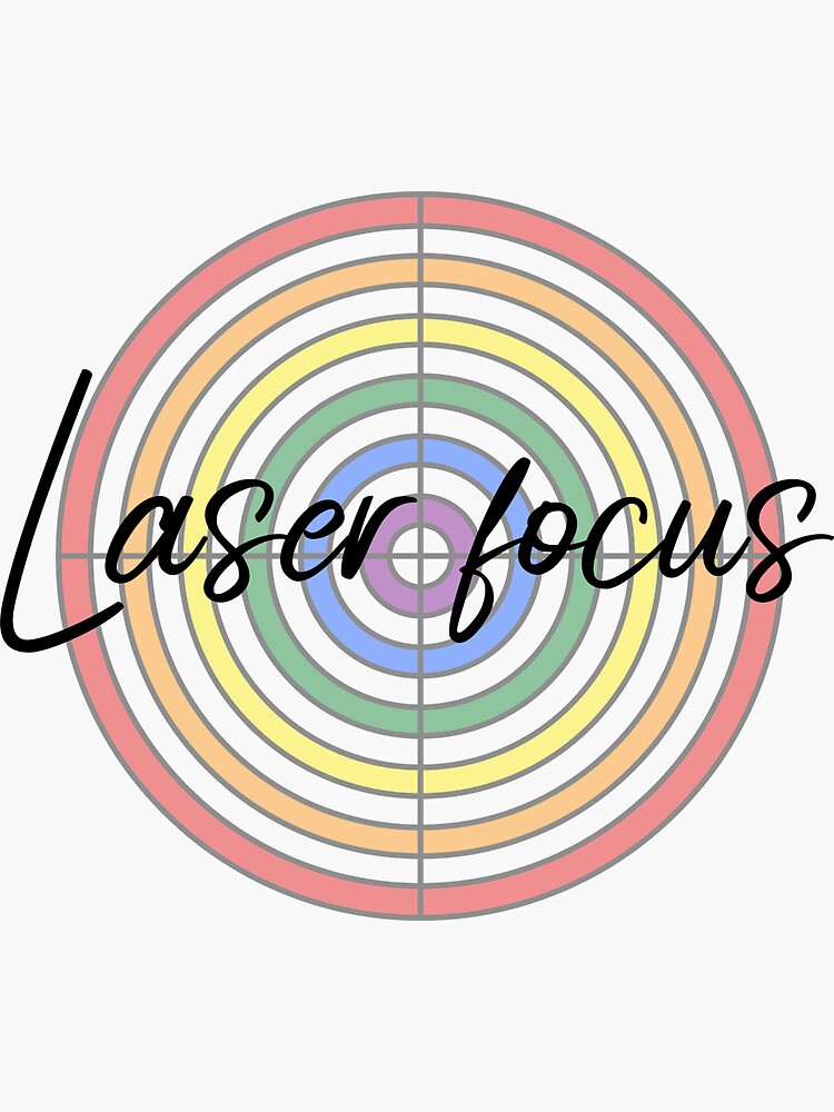 "Laser focus rainbow target" Sticker for Sale by HeartlyBoutique