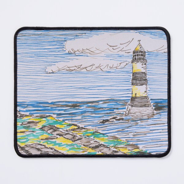 Item preview, Penmon Lighthouse Ink Sketch designed and sold by MickArt1.