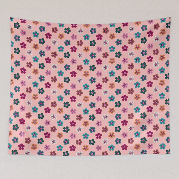 Artikelvorschau, Julie's Garden Pink Multicolor Big Flowers entworfen und verkauft von ToEllaBloom.