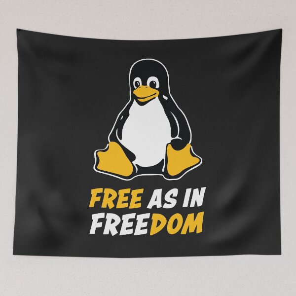 Item preview, Free as in Freedom Tux Linux Penguin designed and sold by Code  Monkeys.