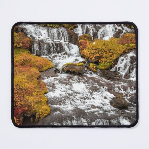 Item preview, beautiful waterfall in Iceland in fall designed and sold by BerryvineImage.