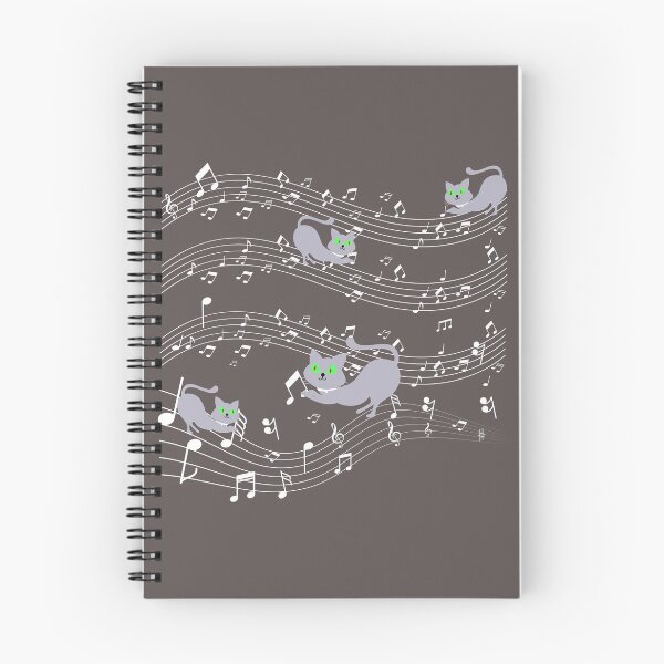 Aperçu de l'œuvre  chat mignon, kitty, jouer musique, note, clé créée et vendue par AmeliaStore1.
