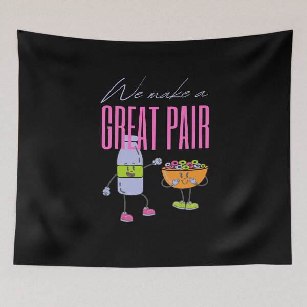 Item preview, Funny Love Message Coloured cereal with milk -Better Together We make a great pair  designed and sold by Red-ElYoubi.