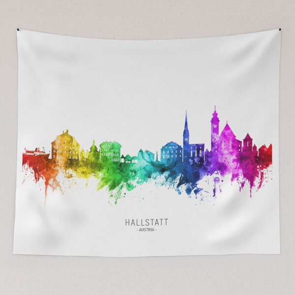 Item preview, Hallstatt Austria Skyline designed and sold by ArtPrints.