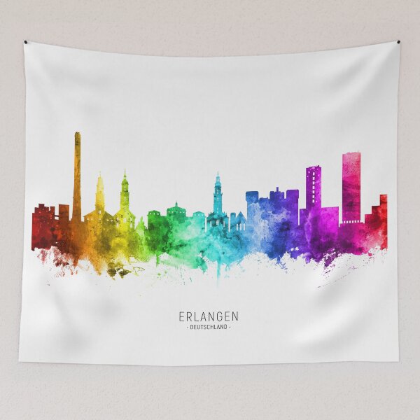 Item preview, Erlangen Germany Skyline designed and sold by ArtPrints.
