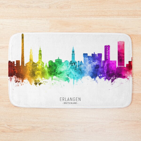 Item preview, Erlangen Germany Skyline designed and sold by ArtPrints.