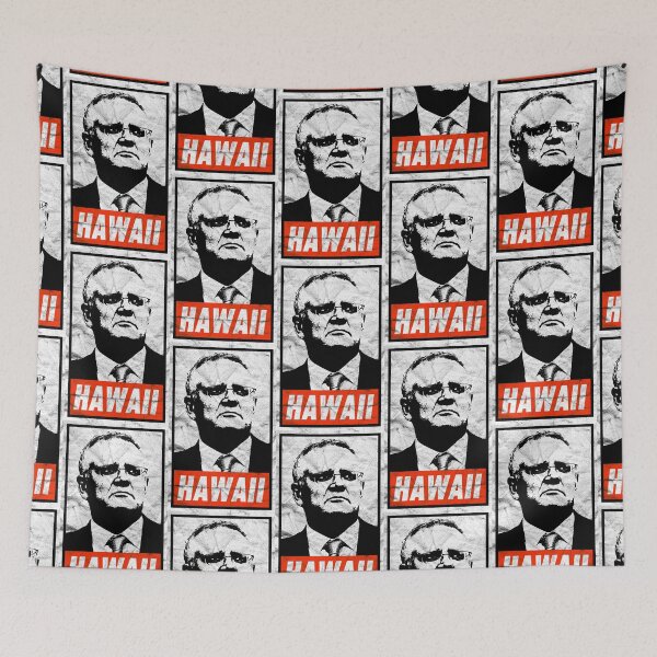 Item preview, Scott Morrison Hawaii (Black Worn Look) designed and sold by politicalamity.