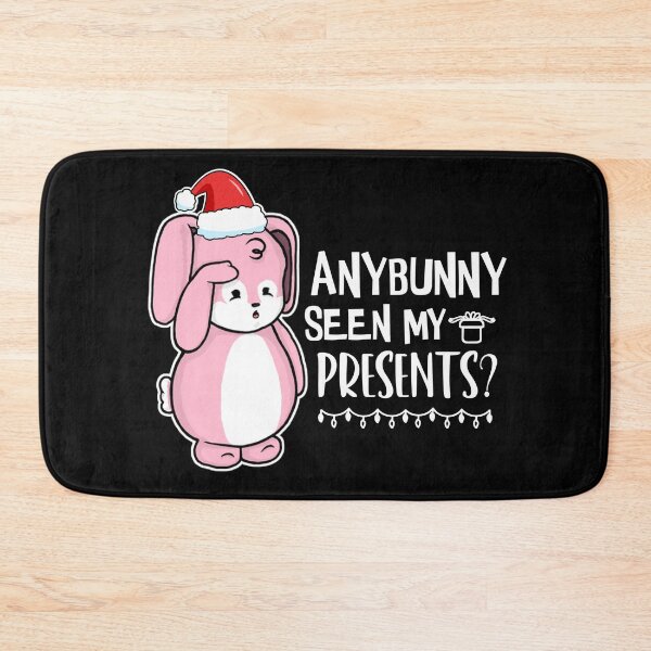 Item preview, Anybunny Seen My Presents? | Punny Bunny | Christmas (Pink x Black) designed and sold by the-krisney-way.