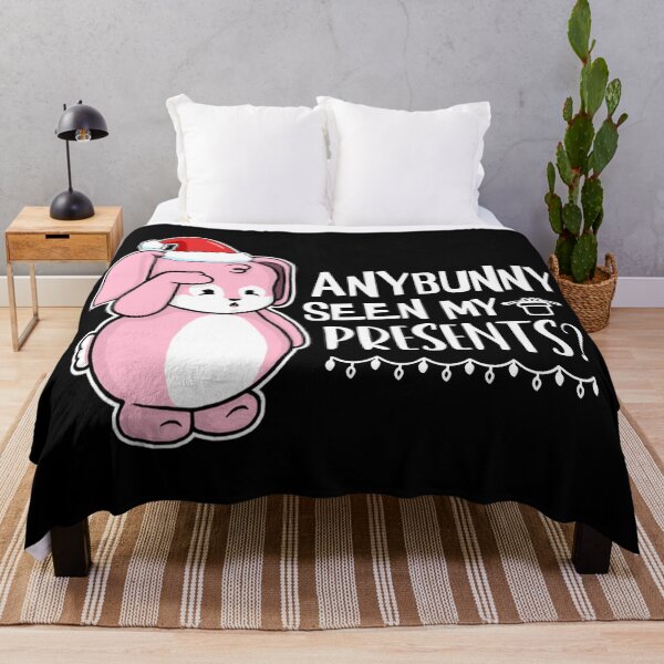 Item preview, Anybunny Seen My Presents? | Punny Bunny | Christmas (Pink x Black) designed and sold by the-krisney-way.