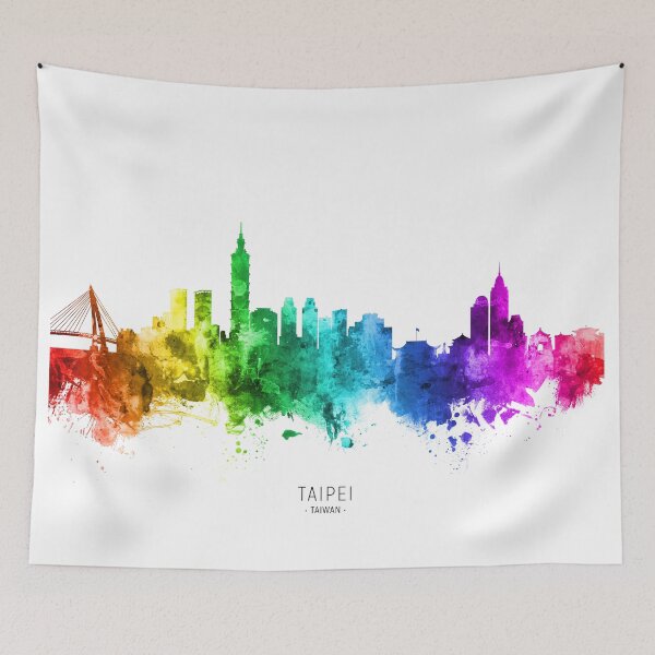 Item preview, Taipei Taiwan Skyline designed and sold by ArtPrints.