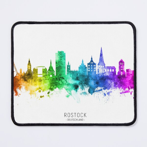 Item preview, Rostock Germany Skyline designed and sold by ArtPrints.