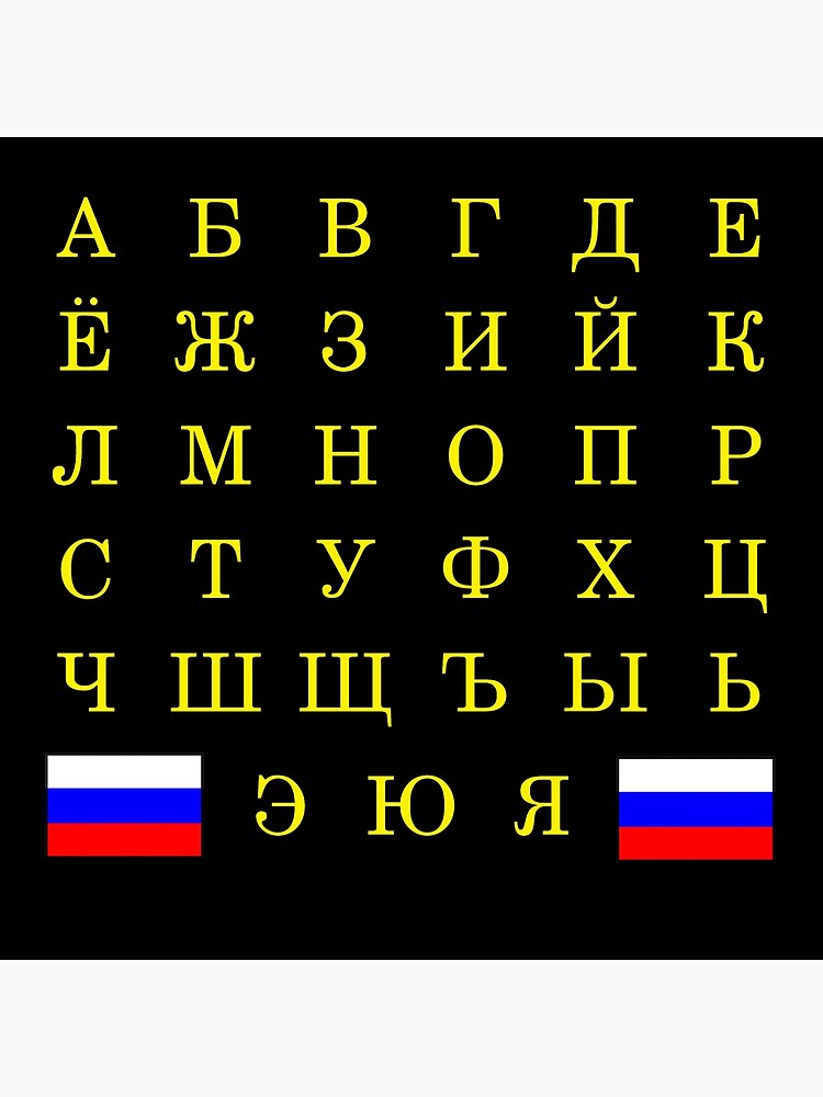 Russian Alphabet Chart Cyrillic Alphabet Poster By Scandistuff Sexiz Pix 2188