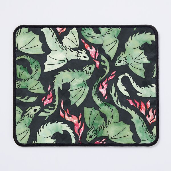 Item preview, Dragon fire dark green on black designed and sold by adenaJ.