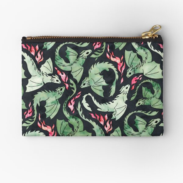 Item preview, Dragon fire dark green on black designed and sold by adenaJ.