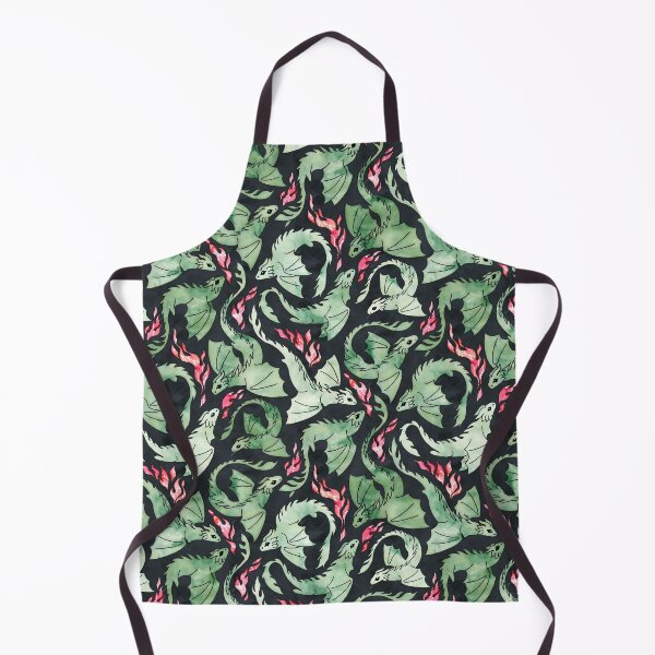 Item preview, Dragon fire dark green on black designed and sold by adenaJ.
