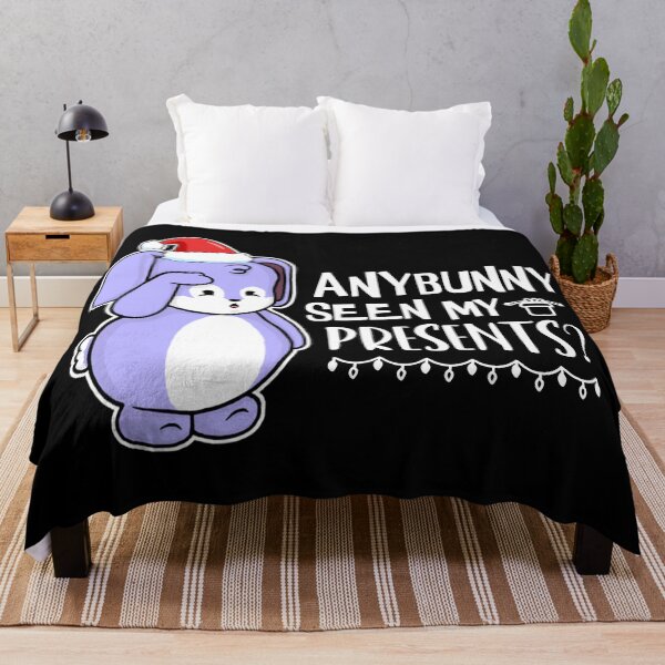 Item preview, Anybunny Seen My Presents? | Punny Bunny | Christmas (Blue x Black) designed and sold by the-krisney-way.