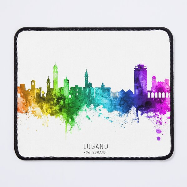 Item preview, Lugano Switzerland Skyline designed and sold by ArtPrints.