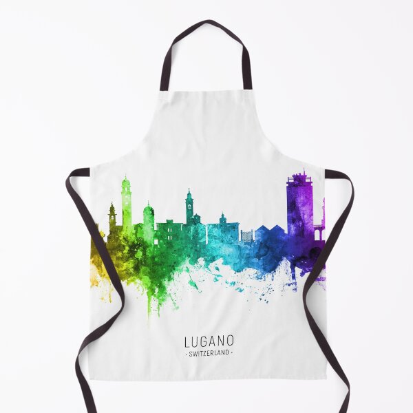 Item preview, Lugano Switzerland Skyline designed and sold by ArtPrints.