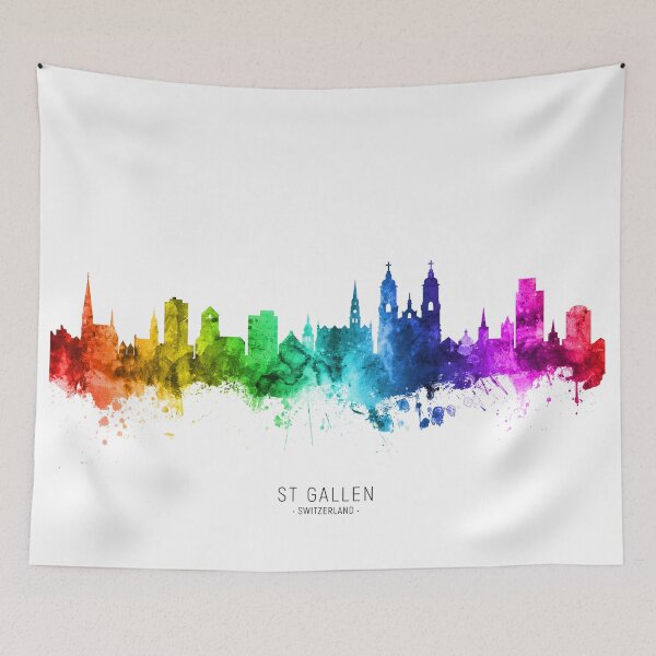 Item preview, St Gallen Switzerland Skyline designed and sold by ArtPrints.
