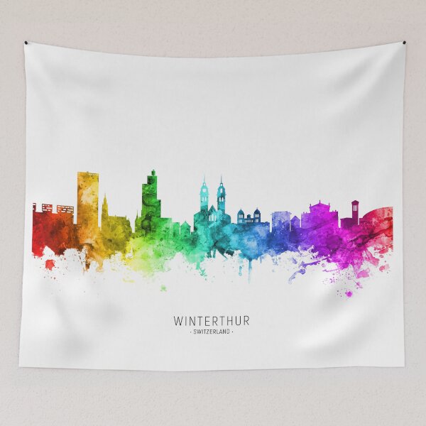 Item preview, Winterthur Switzerland Skyline designed and sold by ArtPrints.
