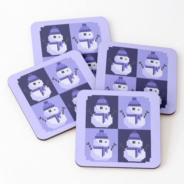 Item preview, Twee Pixel Snowmen, Snowy Blue designed and sold by rin3d .
