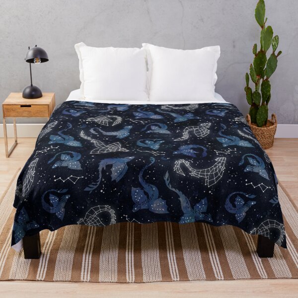 Dragon star constellations Throw Blanket