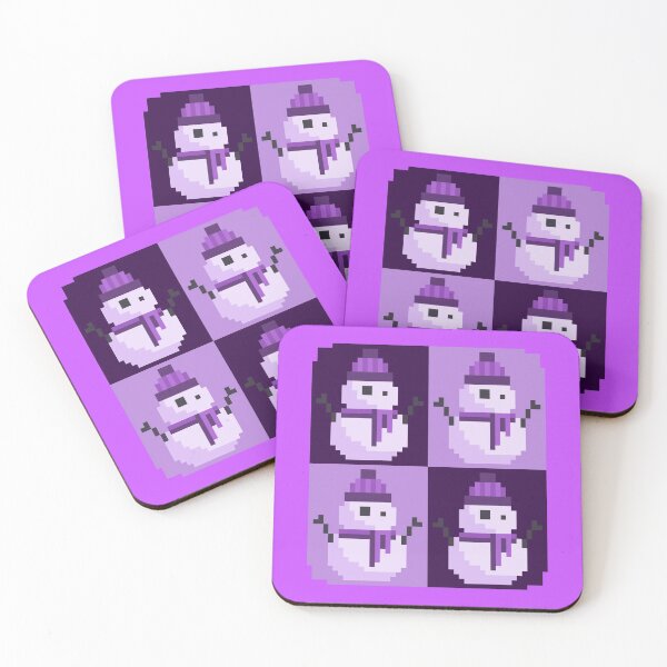 Item preview, Twee Pixel Snowmen, Snowy Purple designed and sold by rin3d .
