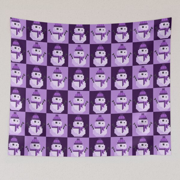 Item preview, Twee Pixel Snowmen, Snowy Purple designed and sold by rin3d .