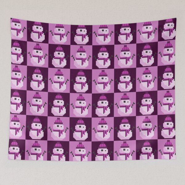 Item preview, Twee Pixel Snowmen, Snowy Pink designed and sold by rin3d .