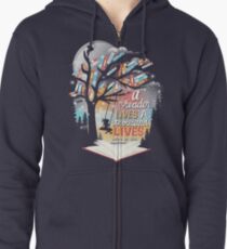 Sudadera con capucha y cremallera Mil vidas