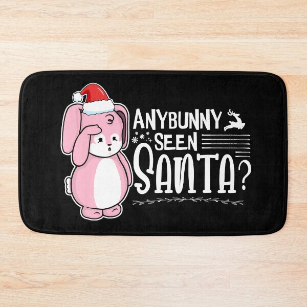Item preview, Anybunny Seen Santa? | Punny Bunny | Christmas (Pink x Black) designed and sold by the-krisney-way.