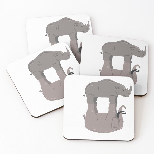 Item preview, Kawaii Cute Rhino and Elephant are Happy Classic T-Shirt designed and sold by fouadik.