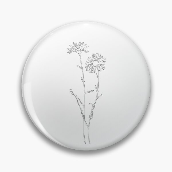 Item preview, Daisy sketch illustration - Delphine designed and sold by TheColourStudy.