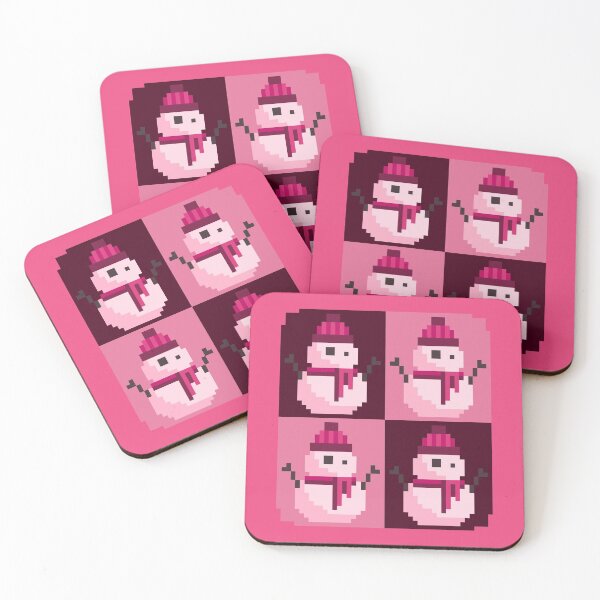 Item preview, Twee Pixel Snowmen, Snowy Red designed and sold by rin3d .