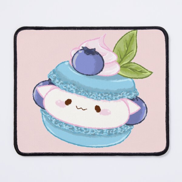 Item preview, Kawaii Meowcaron (Blueberry) designed and sold by meronbunn.