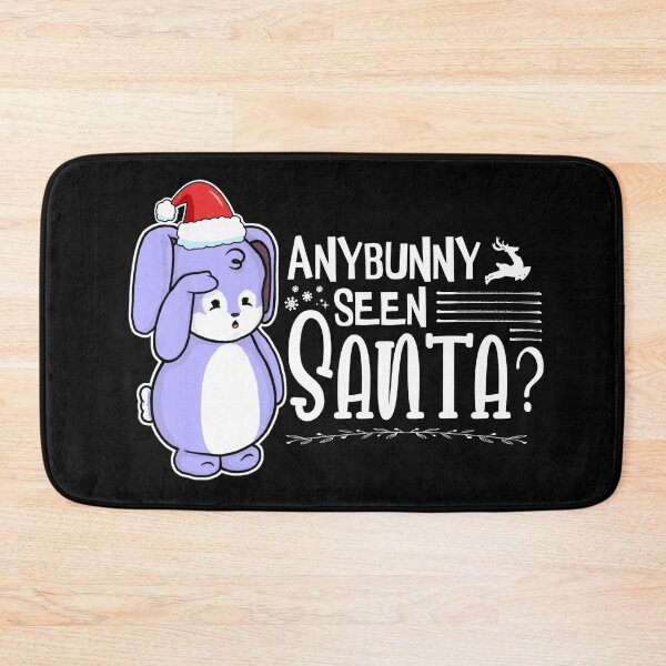 Item preview, Anybunny Seen Santa? | Punny Bunny | Christmas (Blue x Black) designed and sold by the-krisney-way.