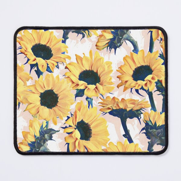 Item preview, Sunflowers with Blush and Blue designed and sold by micklyn.
