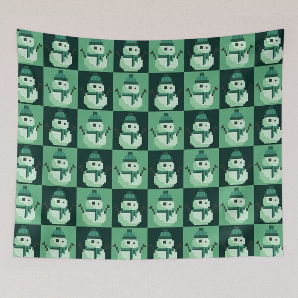 Item preview, Twee Pixel Snowmen, Snowy Green designed and sold by rin3d .