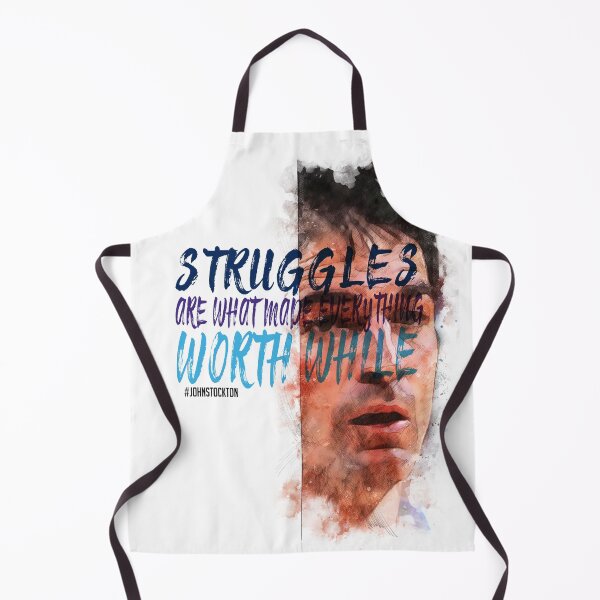 Item preview, John Stockton Inspiration Saying Motivational Quote Watercolor sketching Positive quote: Struggles are what made everything worth while designed and sold by scribblelife.