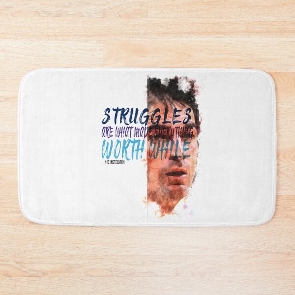 Item preview, John Stockton Inspiration Saying Motivational Quote Watercolor sketching Positive quote: Struggles are what made everything worth while designed and sold by scribblelife.