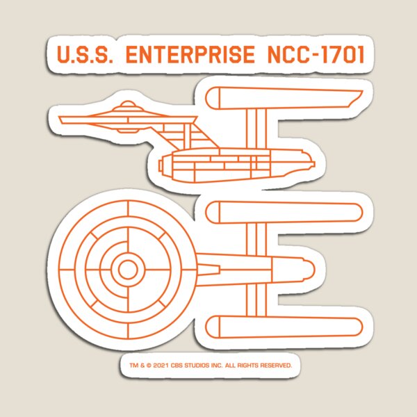 Star Trek USS Enterprise NCC-1701 Schematic Magnet