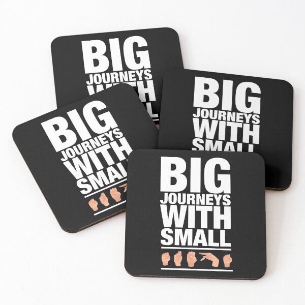 Item preview, Big Journeys With Small Steps Deaf Sign Language Motivational Quote designed and sold by Urosek.