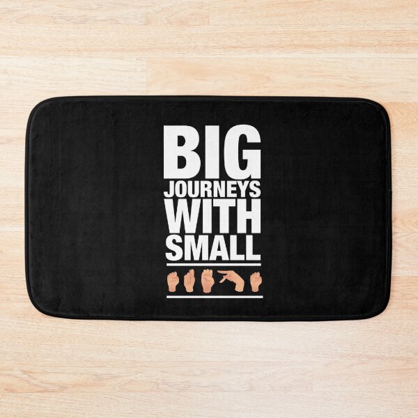 Item preview, Big Journeys With Small Steps Deaf Sign Language Motivational Quote designed and sold by Urosek.