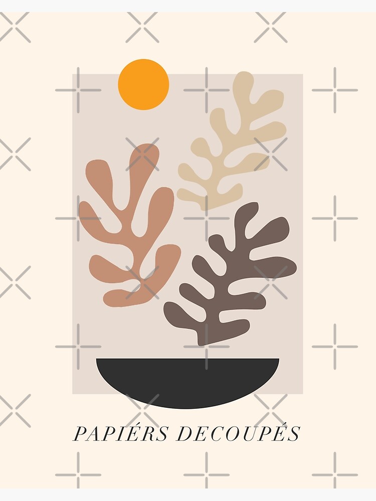 Brown Matisse Cut Outs Exhibition Poster – Neutral Earth Tones