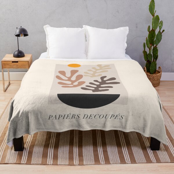 Item preview, Brown Matisse Cut Outs Exhibition Poster – Neutral Earth Tones Matisse Boho Decor designed and sold by GraphicBicycle.